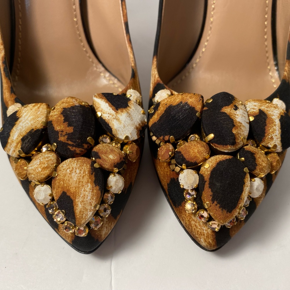 YSL Yves Saint Laurent leopard pumps heels 35 - Picture 7 of 11